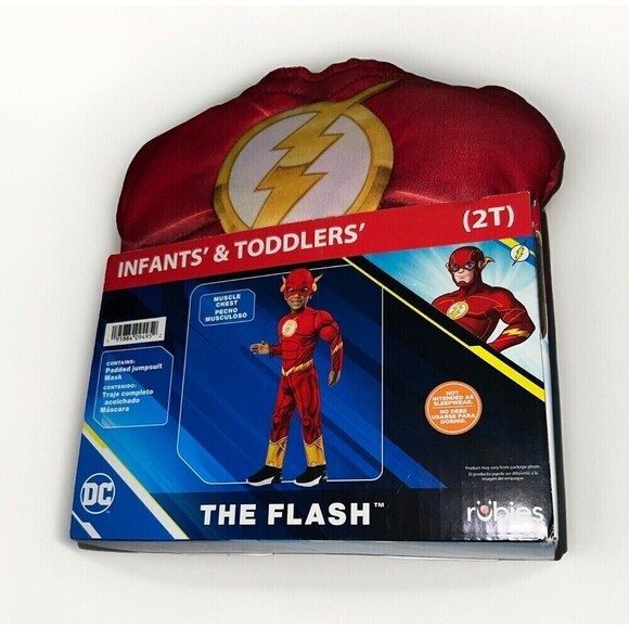 NEW Warner Brothers Flash for Toddler, Size 2T, By Rubies II - Picture 5 of 5